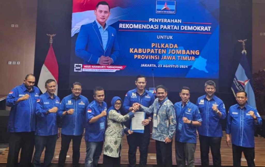 Demokrat Serahkan Rekom Calon Kepala Daerah Jombang di Pilkada&nbsp;2024